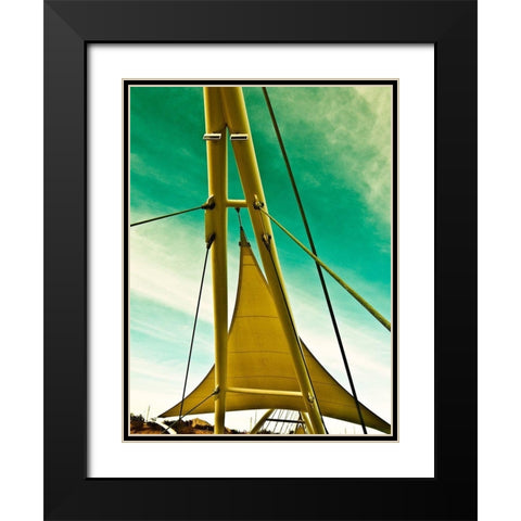 Sailing Tempe II Black Modern Wood Framed Art Print with Double Matting by Bartola