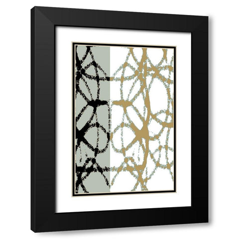 Links I Black Modern Wood Framed Art Print with Double Matting by Franklin