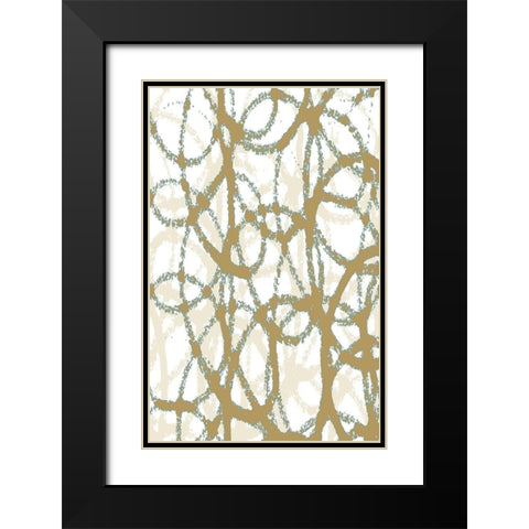 Links II Black Modern Wood Framed Art Print with Double Matting by Franklin