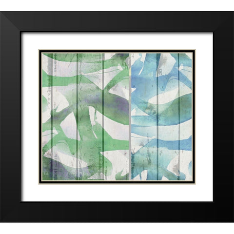 Water Mark I Black Modern Wood Framed Art Print with Double Matting by Franklin