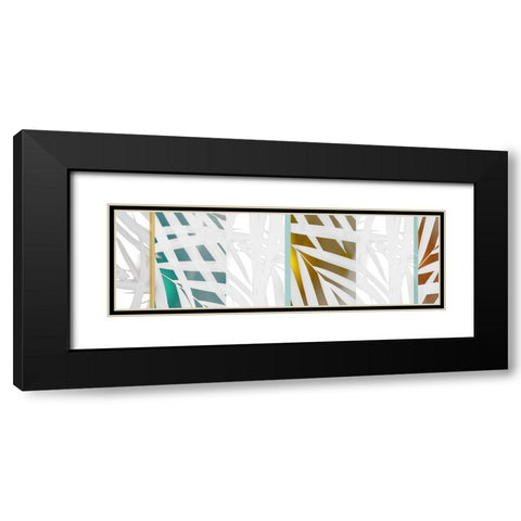 Palm Shapes II Black Modern Wood Framed Art Print with Double Matting by Franklin