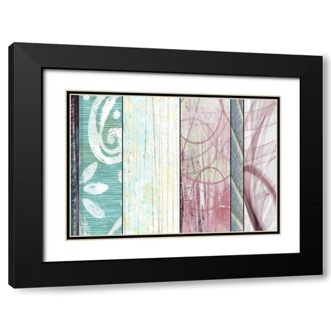 Spring Accents Black Modern Wood Framed Art Print with Double Matting by Franklin