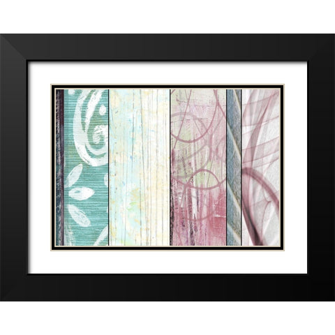 Spring Accents Black Modern Wood Framed Art Print with Double Matting by Franklin