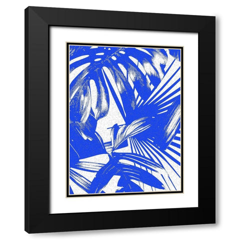Tropical Blue I Black Modern Wood Framed Art Print with Double Matting by Franklin