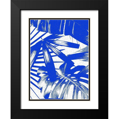 Tropical Blue II Black Modern Wood Framed Art Print with Double Matting by Franklin