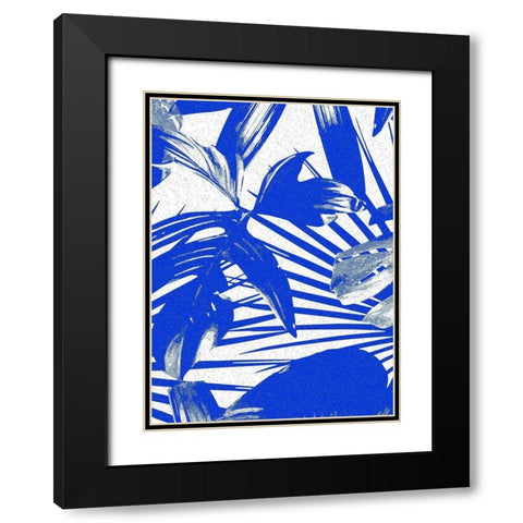Tropical Blue III Black Modern Wood Framed Art Print with Double Matting by Franklin