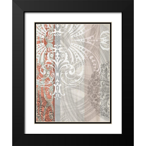 Patterns Coral I Black Modern Wood Framed Art Print with Double Matting by Franklin