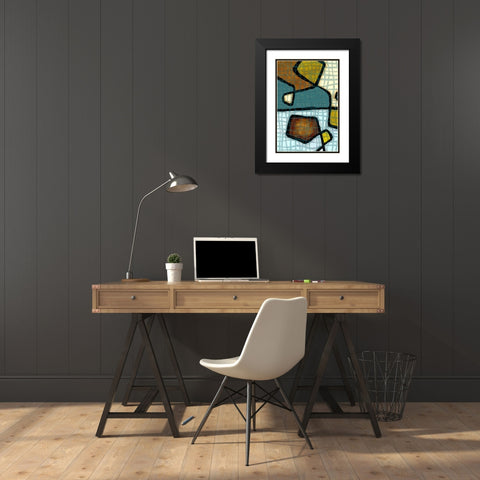 Interlace I Black Modern Wood Framed Art Print with Double Matting by Franklin