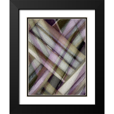 Weave Purple II Black Modern Wood Framed Art Print with Double Matting by Franklin