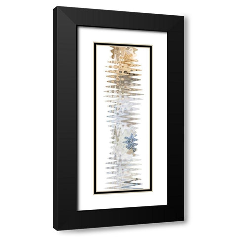 Wavy I Black Modern Wood Framed Art Print with Double Matting by Franklin