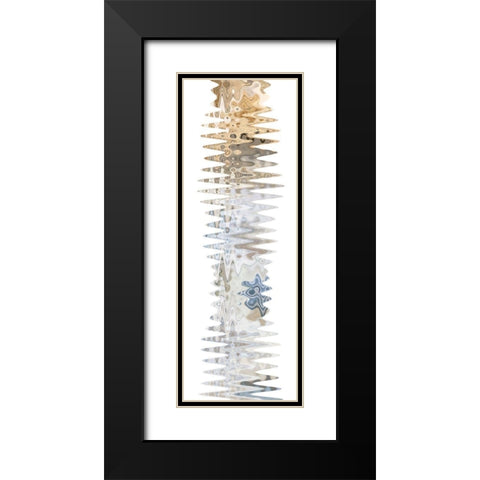 Wavy I Black Modern Wood Framed Art Print with Double Matting by Franklin