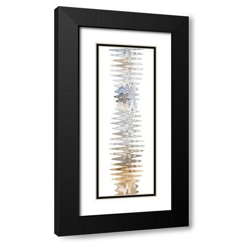 Wavy II Black Modern Wood Framed Art Print with Double Matting by Franklin