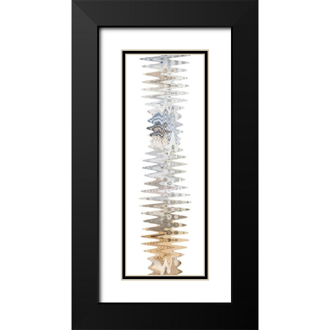 Wavy II Black Modern Wood Framed Art Print with Double Matting by Franklin