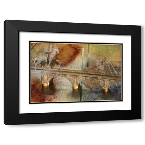 Arlington Memorial Bridge Black Modern Wood Framed Art Print with Double Matting by Simons