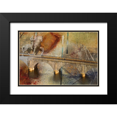 Arlington Memorial Bridge Black Modern Wood Framed Art Print with Double Matting by Simons