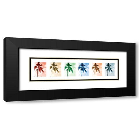 Aurora Borialis Palm II Black Modern Wood Framed Art Print with Double Matting by Simons