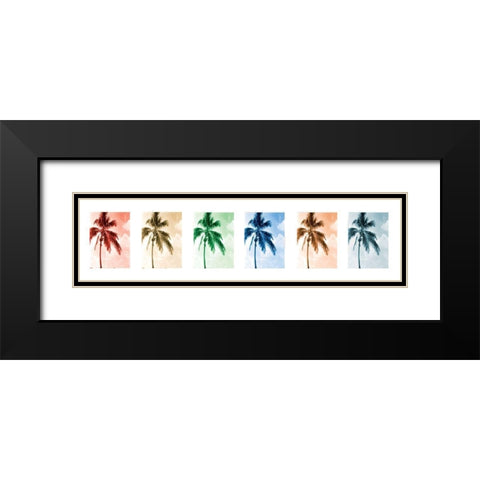 Aurora Borialis Palm II Black Modern Wood Framed Art Print with Double Matting by Simons