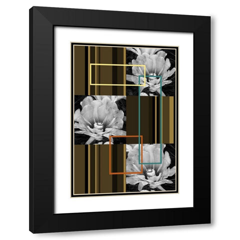 Contempo I Black Modern Wood Framed Art Print with Double Matting by Simons