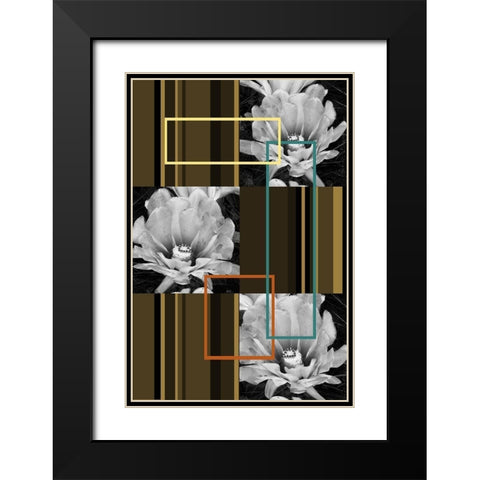 Contempo I Black Modern Wood Framed Art Print with Double Matting by Simons