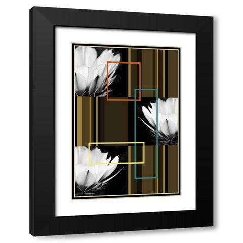 Contempo II Black Modern Wood Framed Art Print with Double Matting by Simons