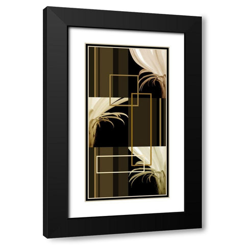 Contempo III Black Modern Wood Framed Art Print with Double Matting by Simons