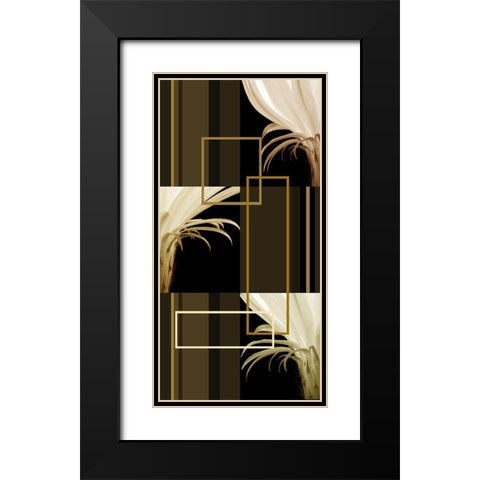 Contempo III Black Modern Wood Framed Art Print with Double Matting by Simons