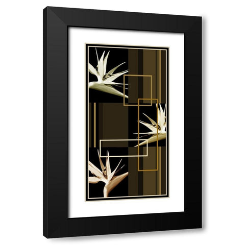 Contempo IV Black Modern Wood Framed Art Print with Double Matting by Simons