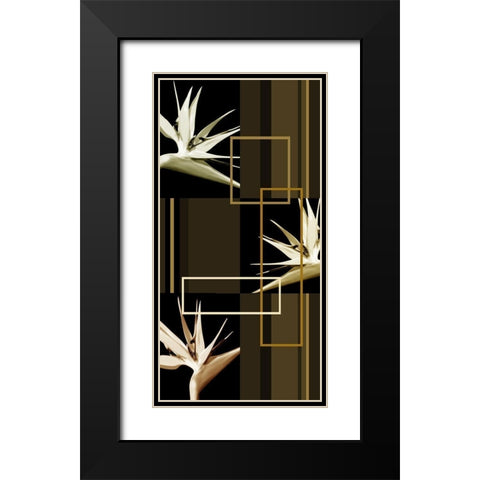 Contempo IV Black Modern Wood Framed Art Print with Double Matting by Simons
