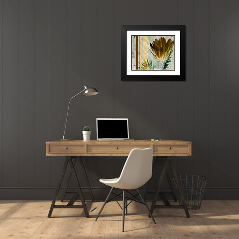 Desert Flower Black Modern Wood Framed Art Print with Double Matting by Simons