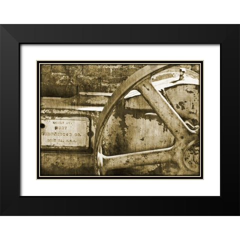 Fury Black Modern Wood Framed Art Print with Double Matting by Simons