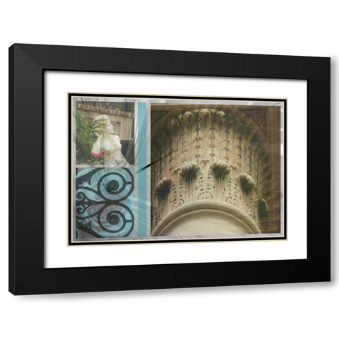 Garden Elements Black Modern Wood Framed Art Print with Double Matting by Simons