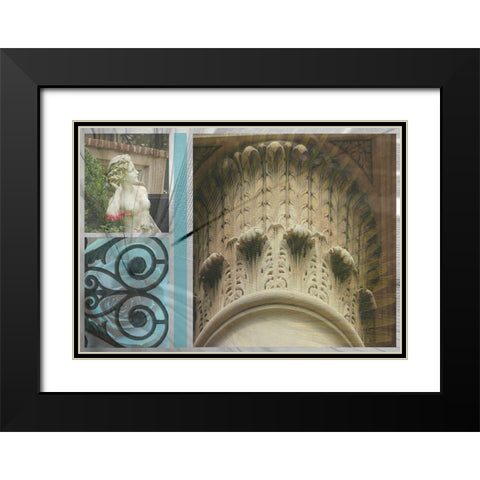 Garden Elements Black Modern Wood Framed Art Print with Double Matting by Simons