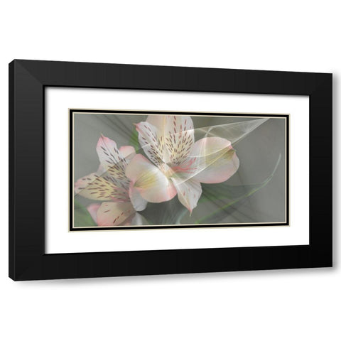 Illusion in Pink Black Modern Wood Framed Art Print with Double Matting by Simons