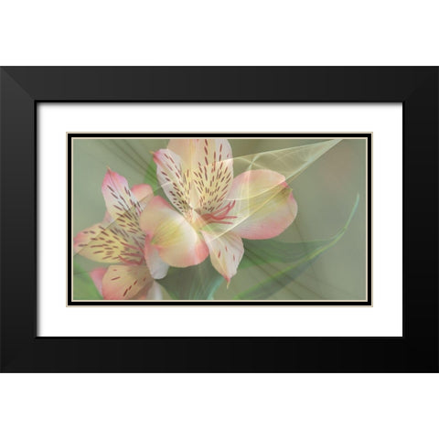 Illusion in Yellow Black Modern Wood Framed Art Print with Double Matting by Simons
