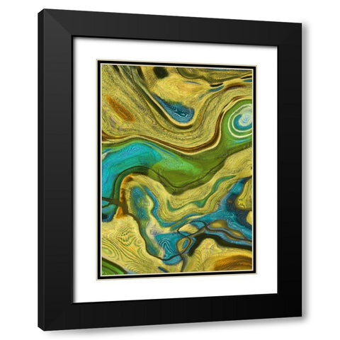 Momentum II Black Modern Wood Framed Art Print with Double Matting by Simons