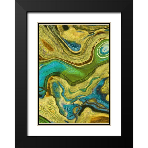 Momentum II Black Modern Wood Framed Art Print with Double Matting by Simons