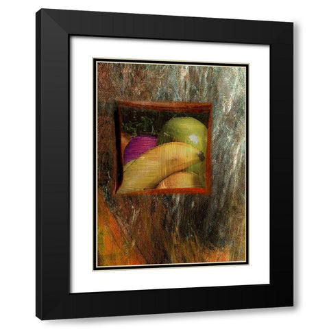 Painted Fruit II Black Modern Wood Framed Art Print with Double Matting by Simons