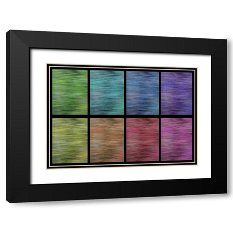 Rainbow Panes II Black Modern Wood Framed Art Print with Double Matting by Simons