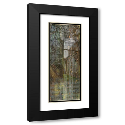 Roundhouse Courtyard Black Modern Wood Framed Art Print with Double Matting by Simons