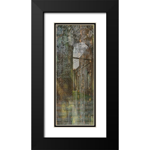 Roundhouse Courtyard Black Modern Wood Framed Art Print with Double Matting by Simons