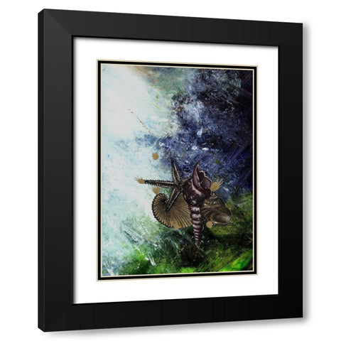 Sea Treasurers Black Modern Wood Framed Art Print with Double Matting by Simons