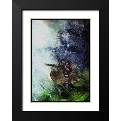 Sea Treasurers Black Modern Wood Framed Art Print with Double Matting by Simons