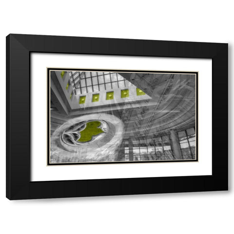 Skyviews Black Modern Wood Framed Art Print with Double Matting by Simons