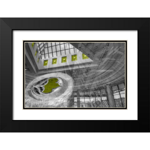 Skyviews Black Modern Wood Framed Art Print with Double Matting by Simons