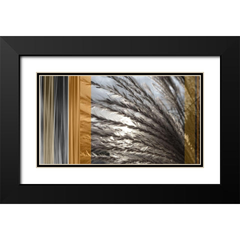 Sunlit Amber I Black Modern Wood Framed Art Print with Double Matting by Simons