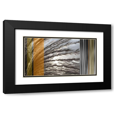 Sunlit Amber II Black Modern Wood Framed Art Print with Double Matting by Simons
