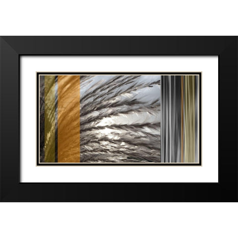 Sunlit Amber II Black Modern Wood Framed Art Print with Double Matting by Simons