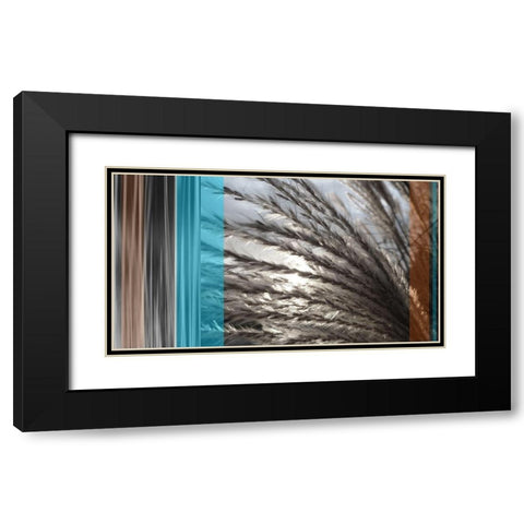 Sunlit Seagrass I Azure Black Modern Wood Framed Art Print with Double Matting by Simons
