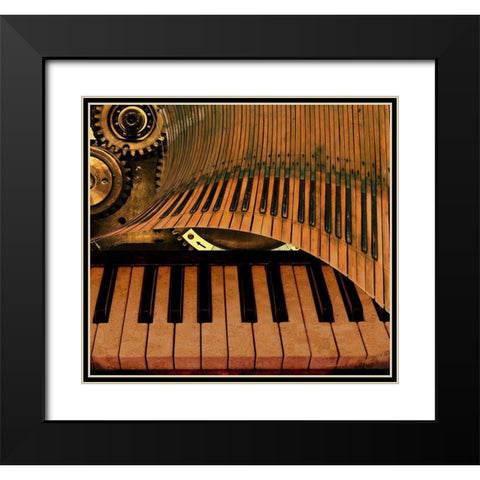 Teclado Black Modern Wood Framed Art Print with Double Matting by Simons