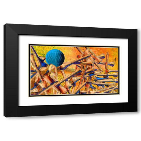 Teed Up I Black Modern Wood Framed Art Print with Double Matting by Simons